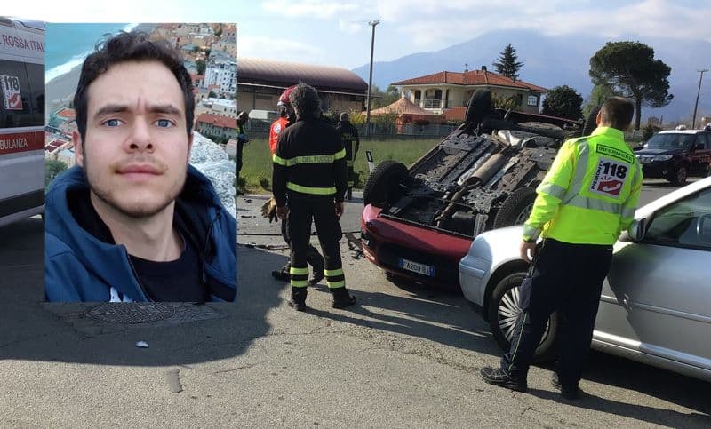 CASTELLAMONTE - Il Canavese sotto shock per la morte di Emanuele sulla provinciale Agliè-Bairo