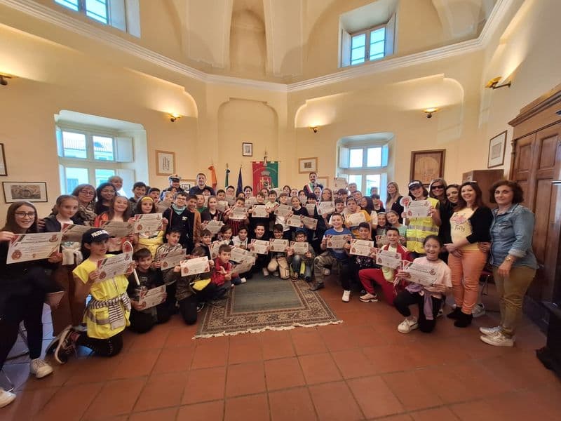 SAN BENIGNO CANAVESE - A scuola di educazione stradale con la polizia locale - FOTO