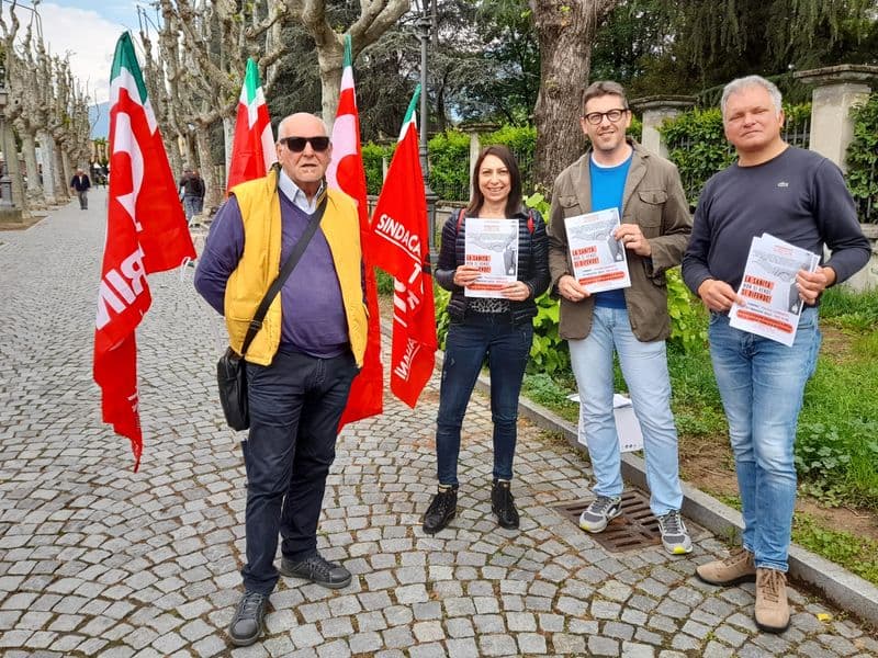 CASTELLAMONTE - La Cgil alto Canavese scende in piazza in difesa della sanità pubblica - VIDEO
