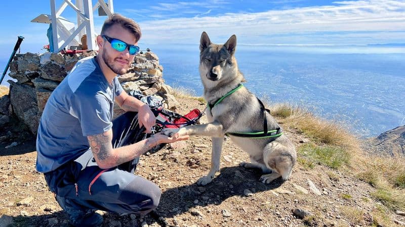 SAN COLOMBANO BELMONTE - «Io e Thor in vetta a 4 mila metri»: l'emozionante storia di Carlo e del suo cane lupo cecoslovacco - FOTO