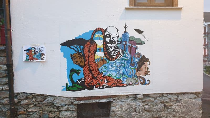 ALPETTE - I murales degli studenti del liceo abbelliscono il paese - FOTO