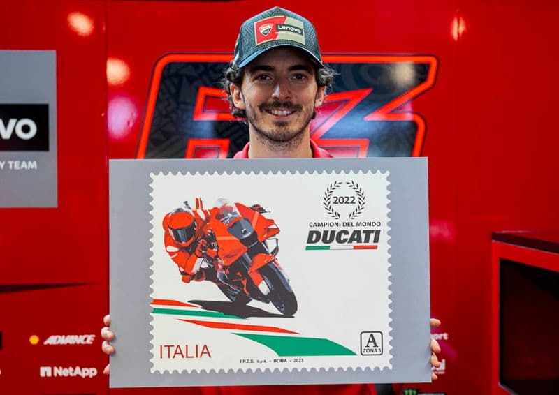 SPORT - Il francobollo che celebra Pecco Bagnaia e la Ducati