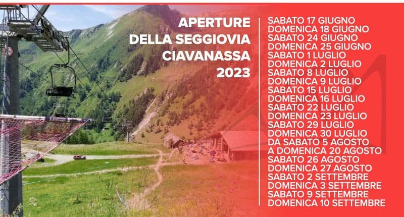VALPRATO SOANA - Parte la stagione estiva della seggiovia Ciavanassa di Piamprato
