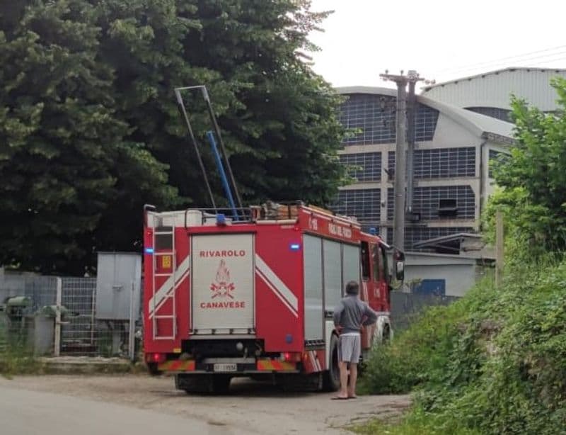 RIVAROLO CANAVESE - Cane bloccato vicino al canale, intervento di salvataggio dei vigili del fuoco - FOTO e VIDEO