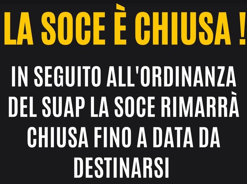CIRIE' - Locali non del tutto a norma: scatta la chiusura per il circolo «La Soce»