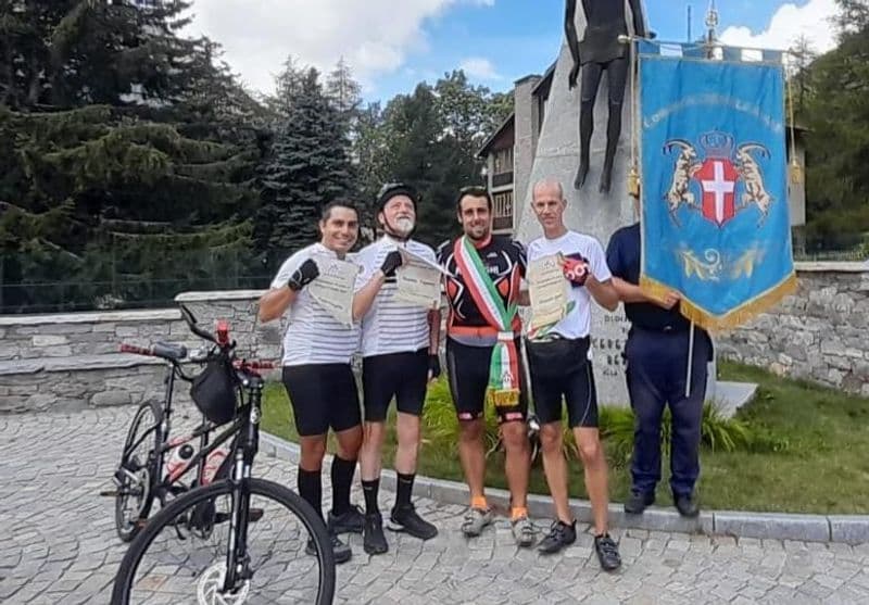 CERESOLE REALE - La bella impresa di Maurizio Favaretto: non vedente in bici ha pedalato da Vestignè a Ceresole - FOTO