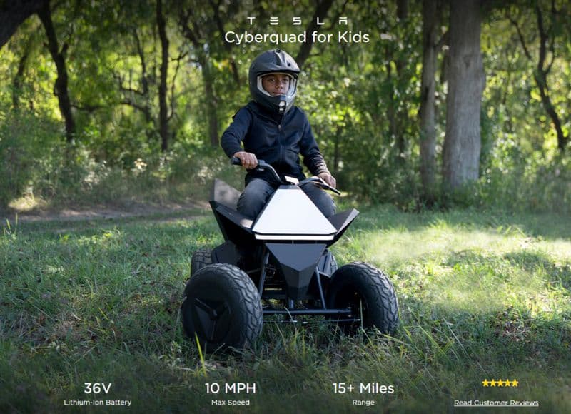 TOYS – Tesla Cyberquad edizione per l’infanzia