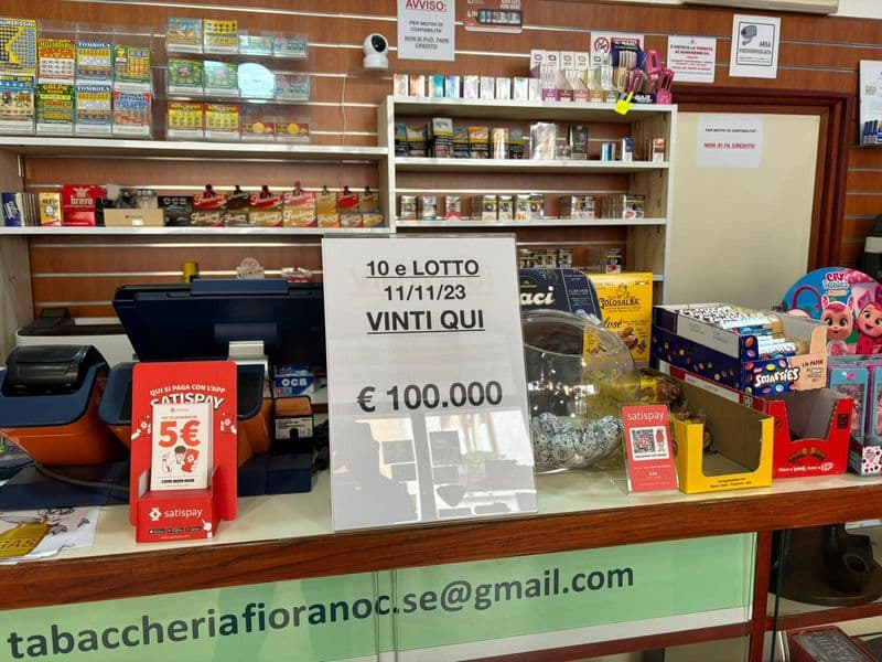 FIORANO CANAVESE - Maxi vincita di 100mila euro al 10eLotto