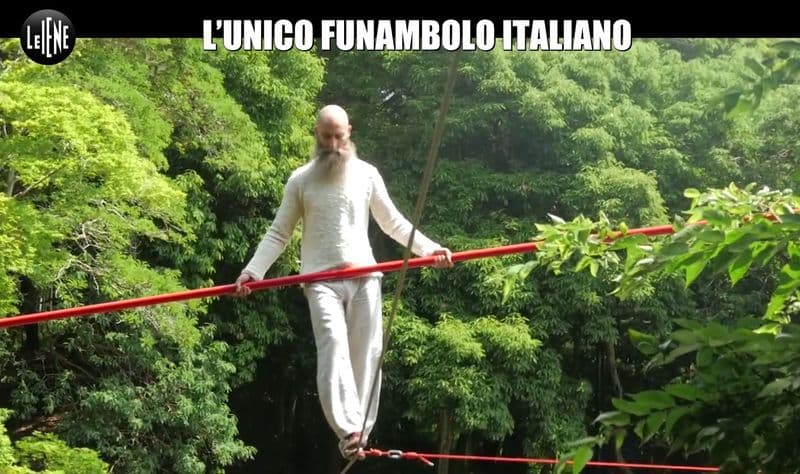 CUORGNE' - Il funambolo canavesano Andrea Loreni protagonista in tv a Le Iene - FOTO