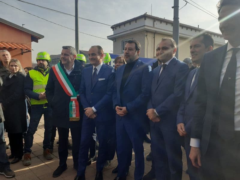 TORINO-CASELLE-CIRIE' - Riapre la ferrovia, viaggio inaugurale con Salvini, Zangrillo, Cirio e Lo Russo - FOTO