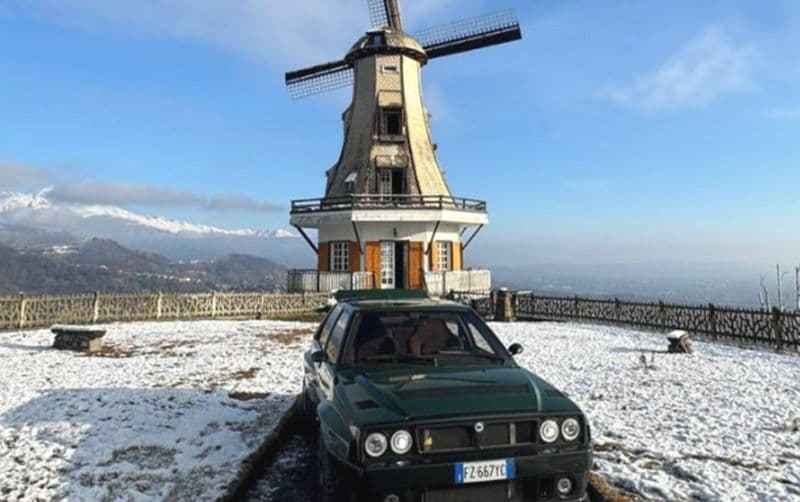 La Lancia Delta Futurista sulle strade del Canavese con Mediaset e Vicky Piria per «Drive Up» - FOTO