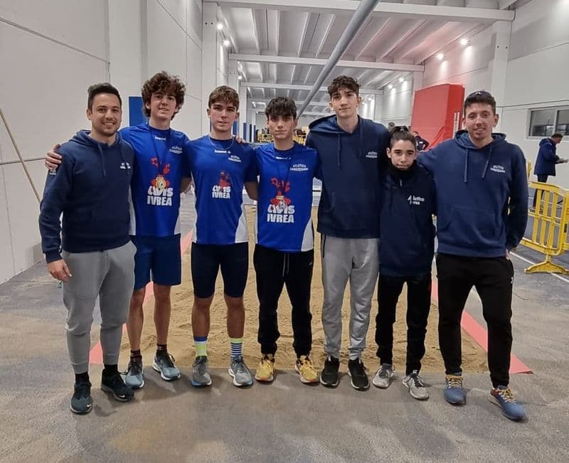 ATLETICA CANAVESANA - Stefano Demo campione piemontese indoor di salto in lungo - FOTO