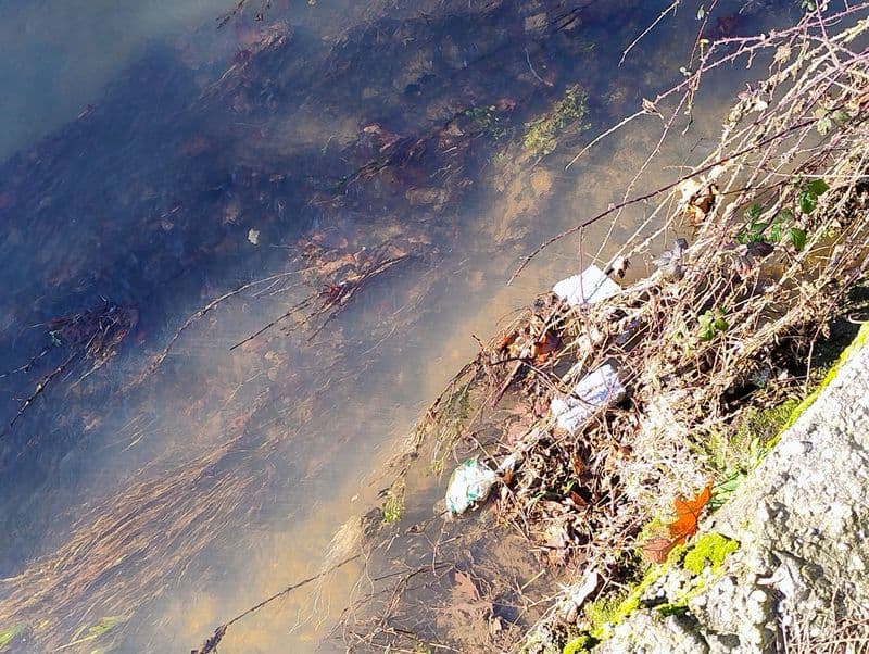 CASTELLAMONTE - Plastica e materiale isolante nel rio San Pietro in via ex Internati - FOTO