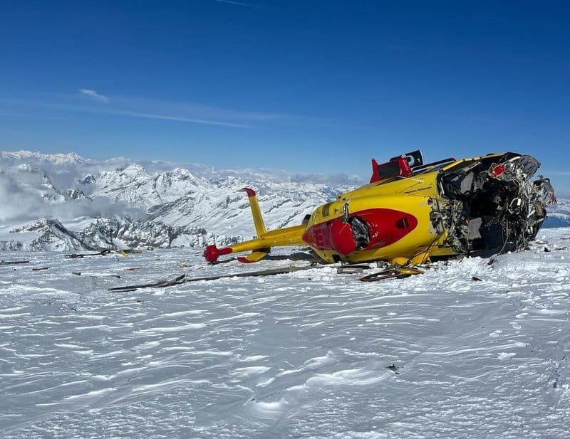 Elisoccorso del 118 precipita sul Monte Rosa durante un'operazione di soccorso