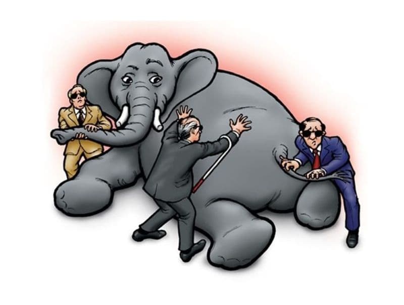 L'elefante e i sei saggi ciechi