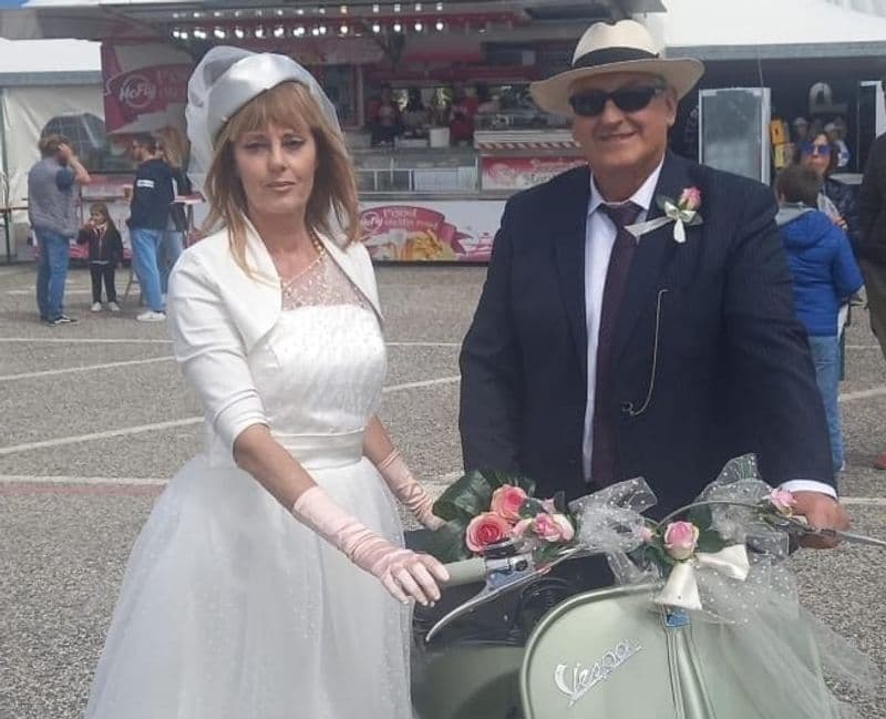 BUSANO - Gianfranco ed Emiliana coppia campione di eleganza al concorso dei Vespa World Days - FOTO