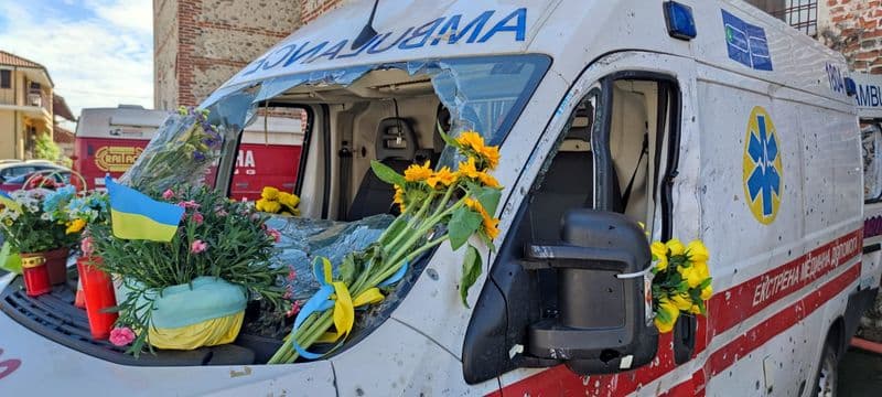 OZEGNA - L'ambulanza mitragliata a Kharkiv sia un monito contro la violenza e un invito alla pace e alla giustizia - FOTO