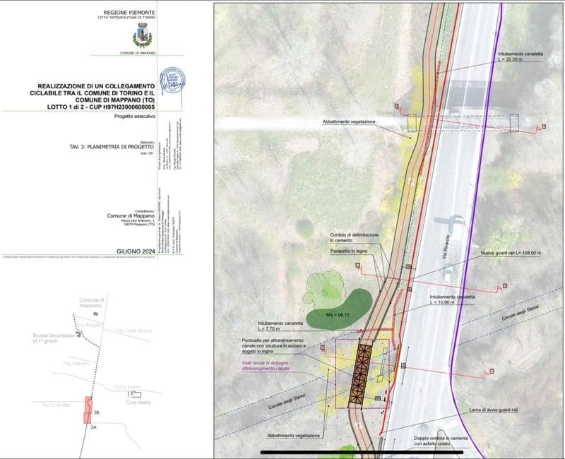 MAPPANO - Con la bici fino a Torino in una pista ciclabile protetta