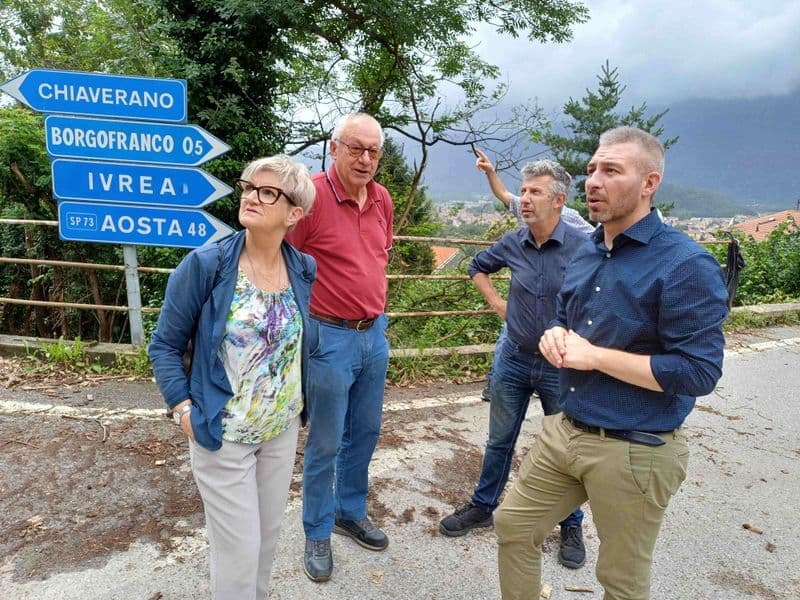 BORGOFRANCO - Frana sulla provinciale, pronti a partire i primi lavori - FOTO