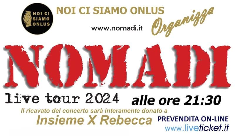 FORNO CANAVESE - Nomadi in concerto «Insieme per Rebecca»