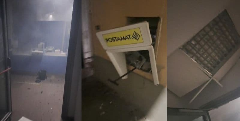 BARBANIA - Salta in aria il bancomat della Posta: banditi in fuga con il bottino - FOTO