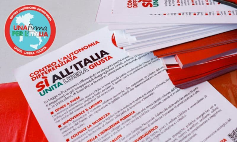 IVREA - Raccolta firme per il referendum contro l'Autonomia Differenziata