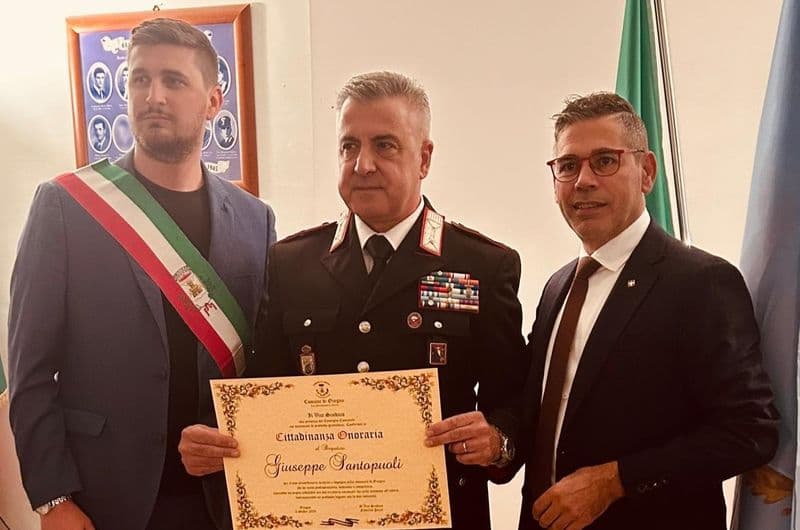 OZEGNA - Il brigadiere Giuseppe Santopuoli cittadino onorario - FOTO