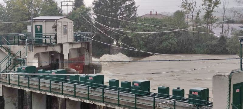 MALTEMPO IN CANAVESE - L'Orco a Spineto ha superato il livello di guardia - FOTO