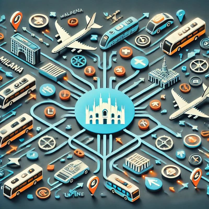 Trasferimenti da e per aeroporti Milano, Milano Malpensa, Milano Linate, Milano Bergamo: come spostarsi da questi aeroporti alle destinazioni vicine