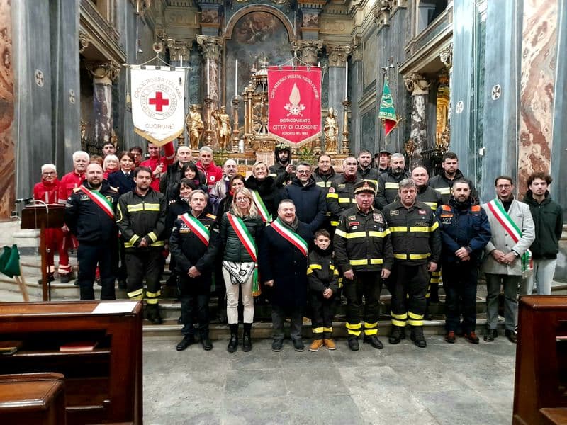 CUORGNE' - Santa Barbara: la comunità ringrazia i vigili del fuoco - FOTO