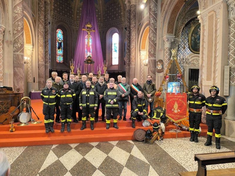 CASTELLAMONTE - I vigili del fuoco hanno celebrato la patrona, Santa Barbara - FOTO e VIDEO