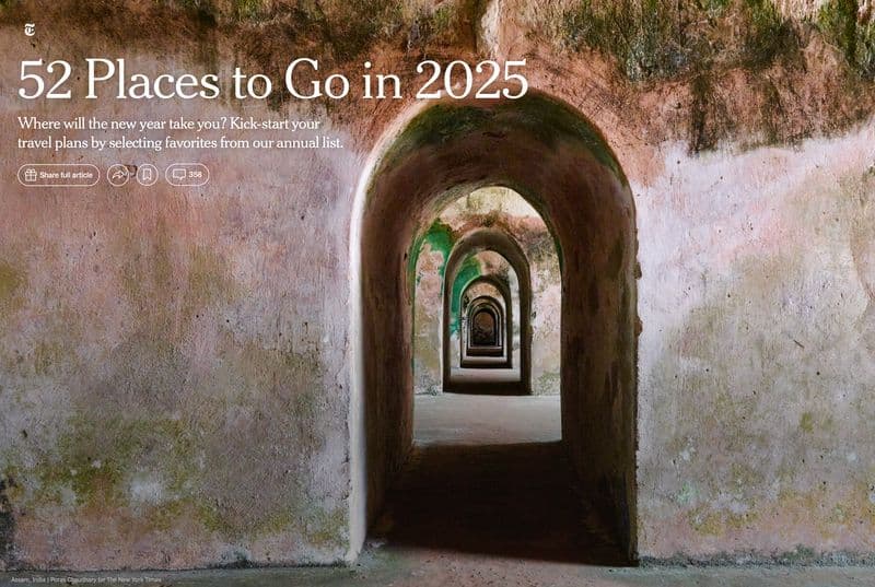 TURISMO - Le 52 mete imperdibili per il New York Times