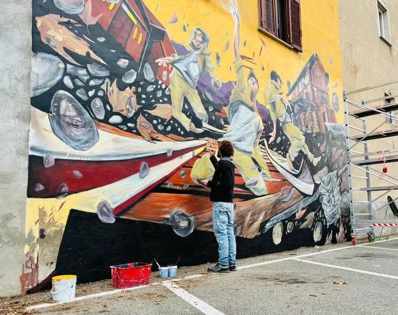 NOLE - Torna a splendere il murale dedicato ai tre giovani partigiani