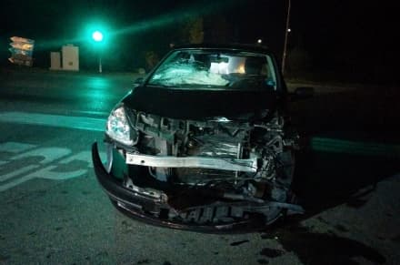 SAN GIORGIO - Brutto incidente stradale al semaforo - FOTO