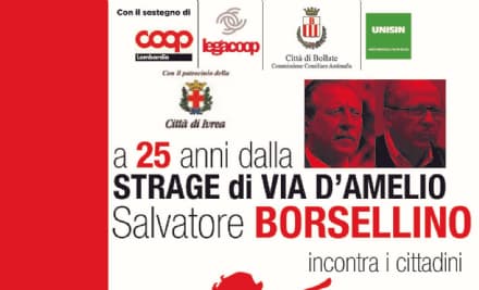 IVREA - Parte dal Canavese la staffetta che ricorda Borsellino