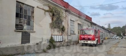 RIVAROLO CANAVESE - Un altro incendio nell'ex stabilimento Vallesusa, intervento dei vigili del fuoco - FOTO E VIDEO