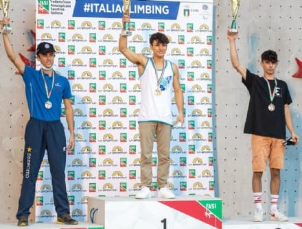 CUORGNE' - Arrampicata sportiva, Luca Malosti è medaglia di bronzo in Coppa Italia