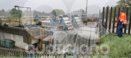 BOSCONERO-FELETTO - Fuoriuscita di acqua e liquami dal depuratore - FOTO e VIDEO