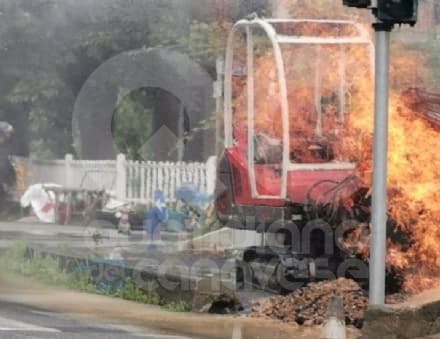 SAN CARLO CANAVESE - Scoppia un incendio alla condotta del gas, un operaio ustionato