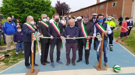 SAN MAURIZIO CANAVESE - Inaugurato il nuovo campo da basket - FOTO