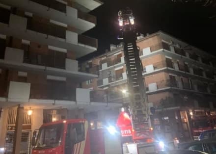 CIRIE' - Si arrampica sul tetto della palazzina ma resta bloccato: i pompieri salvano il gattino Tigro