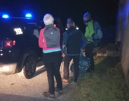 TRAVERSELLA - Il soccorso alpino ha salvato nella notte i due escursionisti dispersi in quota - FOTO
