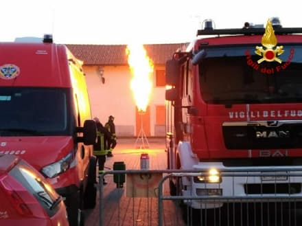 RONDISSONE - Bombole pericolose in un ristorante: intervento dei vigili del fuoco - FOTO