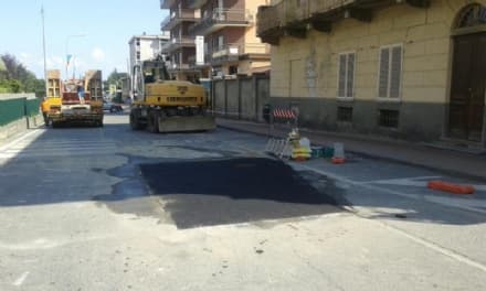 CUORGNE' - Lavori stradali finiti: chiusa la voragine di via Torino