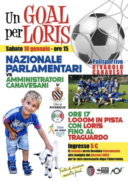 RIVAROLO - Tutti per Loris: la Nazionale Parlamentari di calcio in campo contro gli amministratori del Canavese
