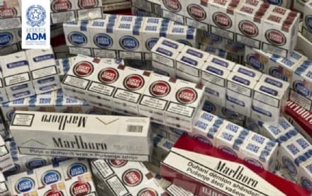 CASELLE - Sequestrati in aeroporto 655 chili di sigarette di contrabbando: multe per oltre tre milioni di euro