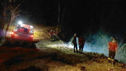CASTELLAMONTE - Boschi in fiamme tra Campo e Muriaglio: un altro incendio sospetto - FOTO