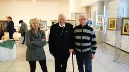 CASTELLAMONTE - Monsignor Bettazzi visita la mostra di Sandri e Faccaro - FOTO