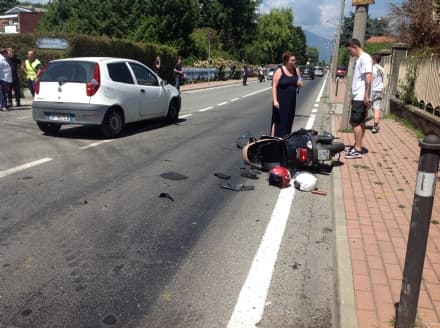 RIVAROLO CANAVESE - Un altro incidente stradale sulla 460: uomo sulla Vespa travolto davanti a Bausano - FOTO E VIDEO