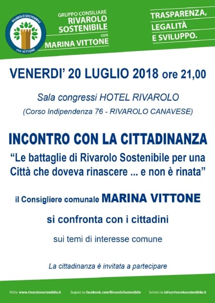 RIVAROLO - «Le battaglie di Rivarolo Sostenibile per una Città che doveva rinascere... e non è rinata»